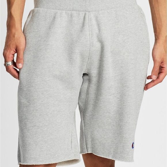 Champion Reverse Weave Classic Logo Fleece Shorts Grey Extra Small XS New - Picture 3 of 9